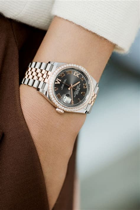 rolex 36mm on womens wrist